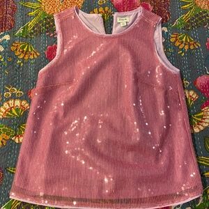J. Crew pink sequined tank